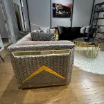 Ferozzi Gold Velvet Luxury Sofa Set