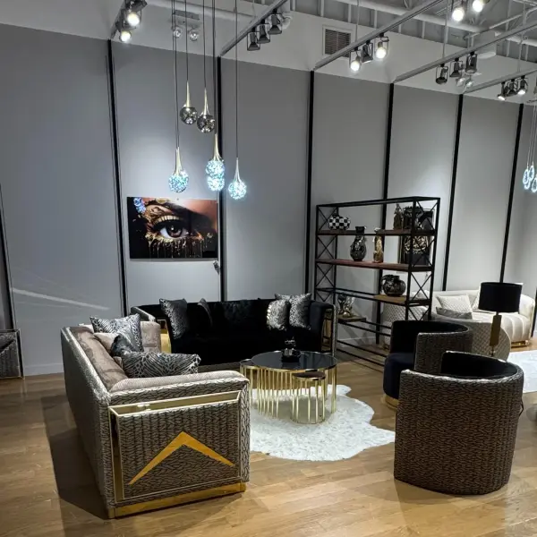 Ferozzi Gold Velvet Luxury Sofa Set