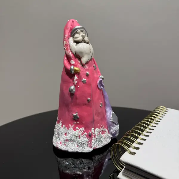 Charming Santa Ceramic Ornament - Statues (Handmade)