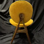 Ferozzi Handmade Mustard Yellow Chair with Walnut Frame | Modern Accent Seating