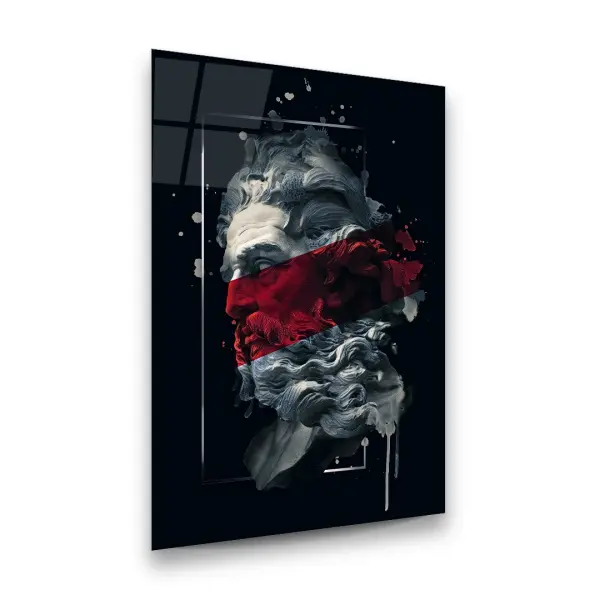 Ancient Sculpture - Rectangle Wall Glass Art