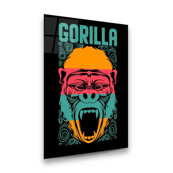 Gorilla - Rectangle Wall Glass Art