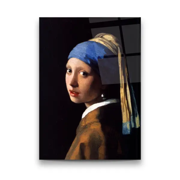 Girl with a Pearl Earring - Rectangle Wall Glass Art