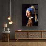 Girl with a Pearl Earring - Rectangle Wall Glass Art