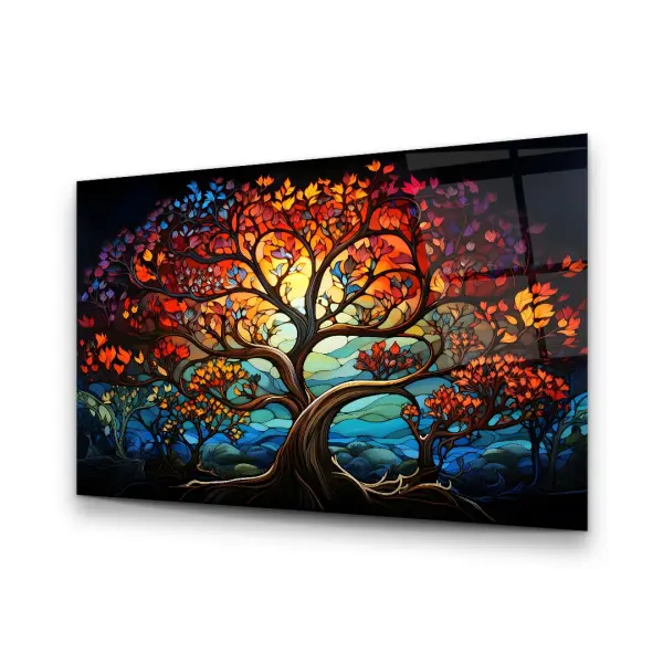 Tree of Life - Horizontal Wall Glass Art