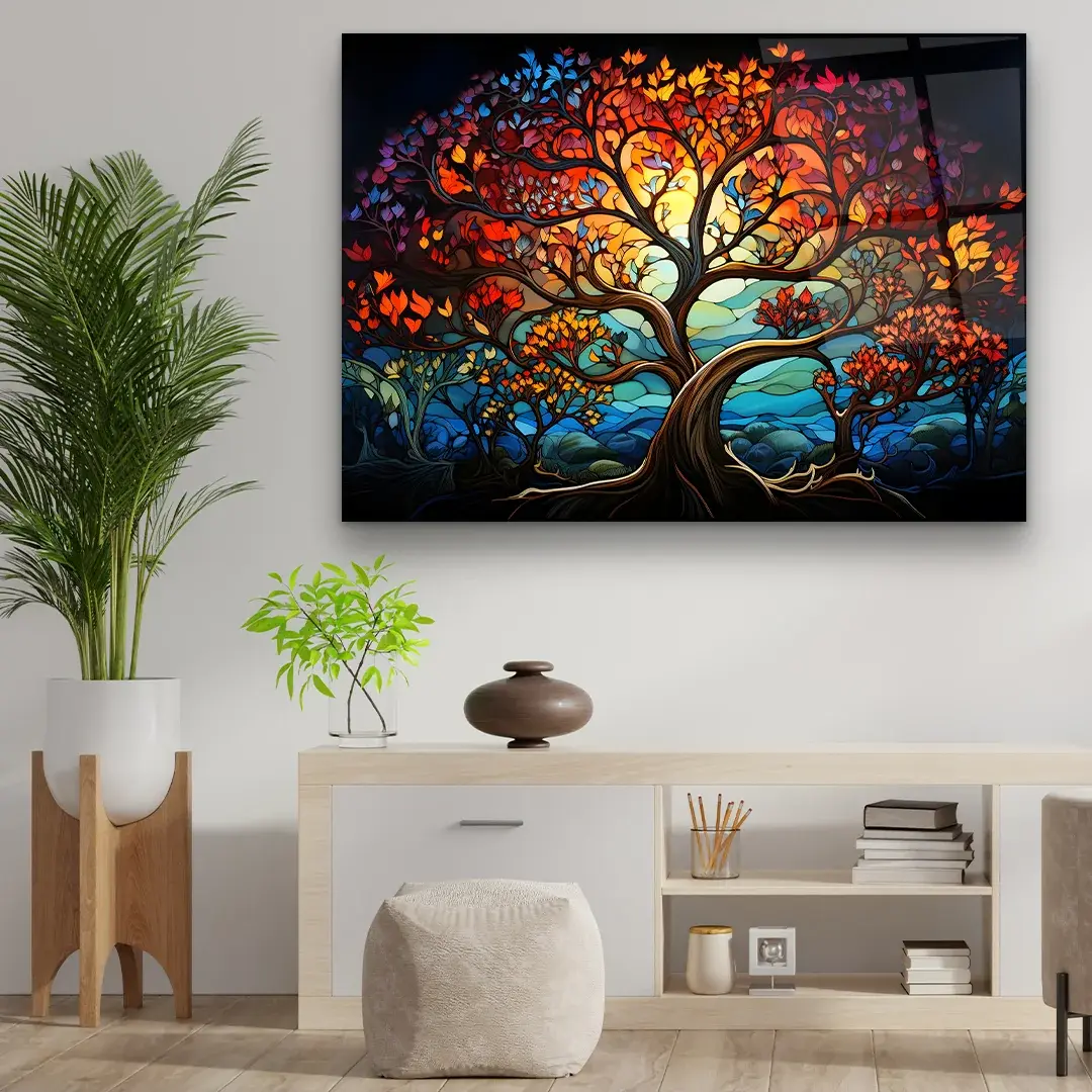 Tree of Life - Horizontal Wall Glass Art