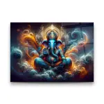 Ganesha - Horizontal Wall Glass Art