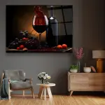 Red Wine - Horizontal Wall Glass Art