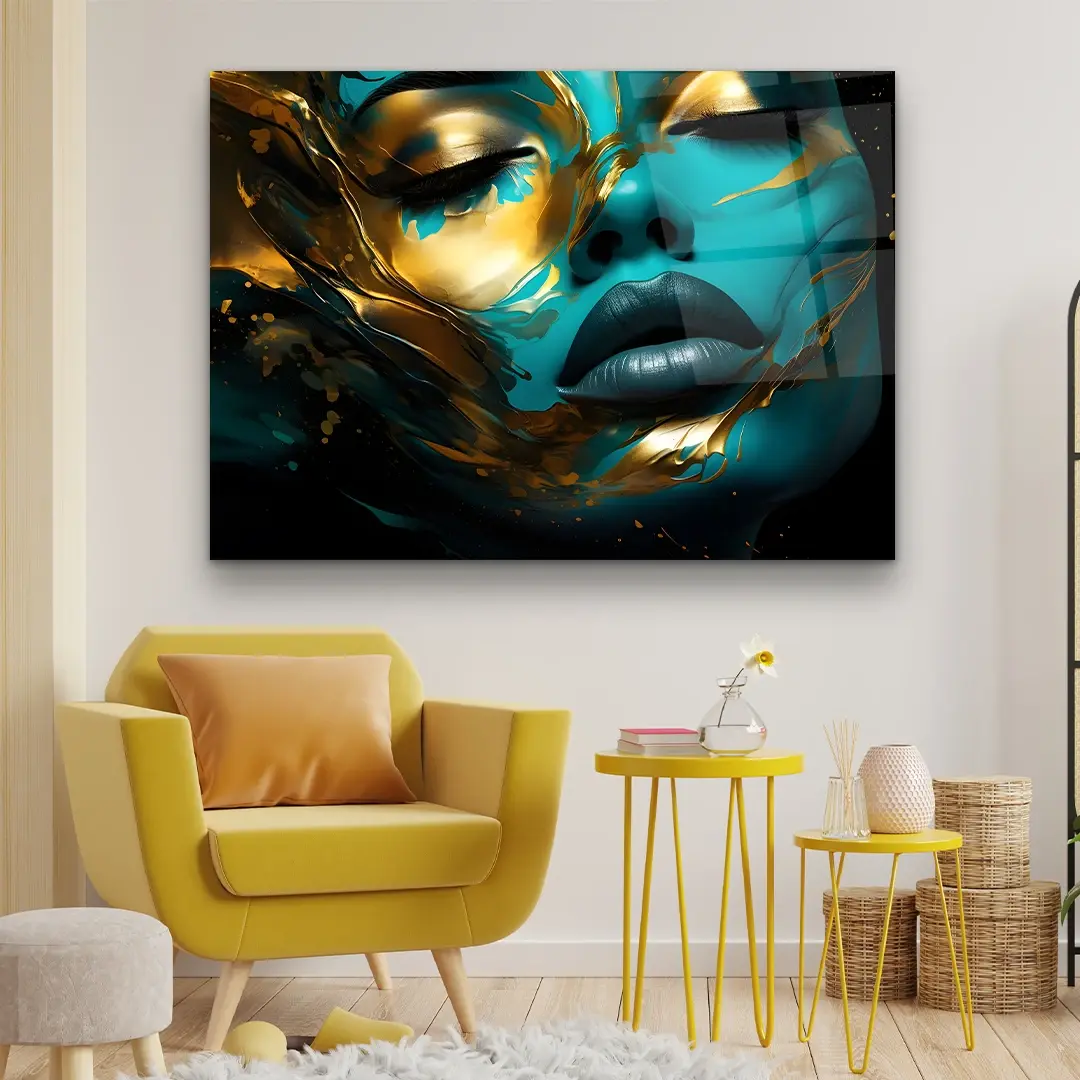 Mermaid - Horizontal Wall Glass Art