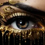 Glitter Eye - Horizontal Wall Glass Art