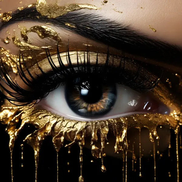 Glitter Eye - Horizontal Wall Glass Art