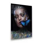 Butterfly Woman - Rectangle Wall Glass Art