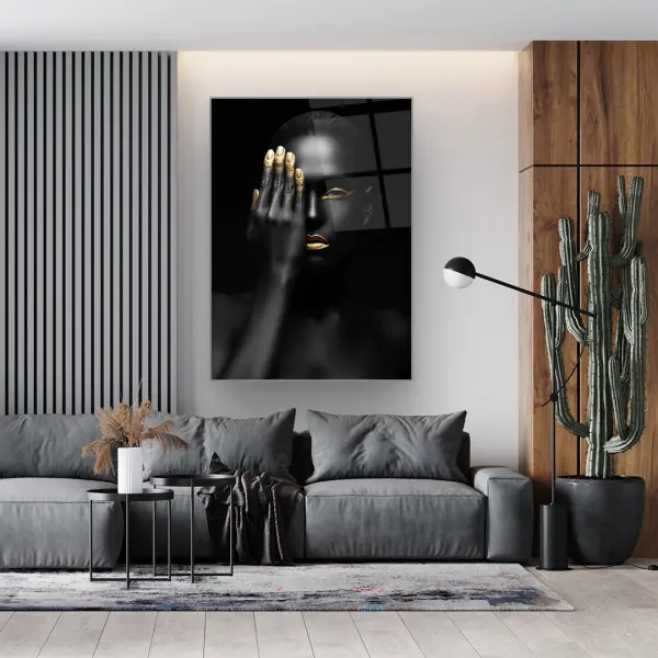 Closed Eye - Rectangle Wall Glass Art