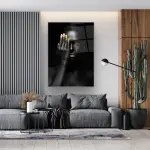 Closed Eye - Rectangle Wall Glass Art