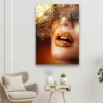 Bright Kiss - Rectangle Glass Art