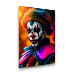 Thoughtful Clown - Rectangle Glass Art