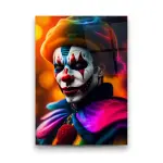 Thoughtful Clown - Rectangle Glass Art