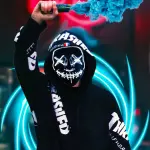 Led Masked Man - Rectangle Glass Art