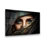 Veiled Woman - Horizontal Glass Art