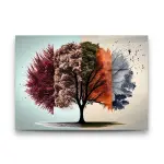 Seasonal Tree - Horizontal Glass Art