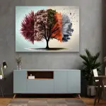 Seasonal Tree - Horizontal Glass Art