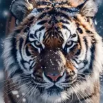 Upcoming Tiger - Rectangle Glass Art