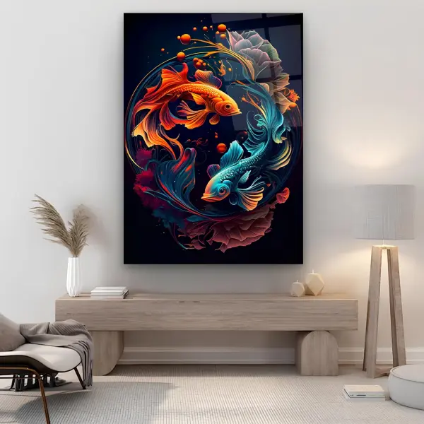 World of Fish - Rectangle Glass Art