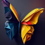 Butterfly Manipulation - Rectangle Glass Art