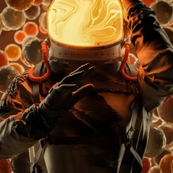 Astronaut - Rectangle Glass Art