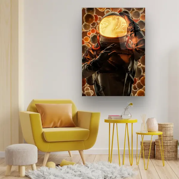 Astronaut - Rectangle Glass Art