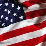 USA Flag - Horizontal Glass Art