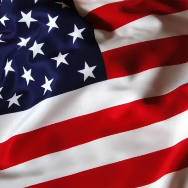 USA Flag - Horizontal Glass Art