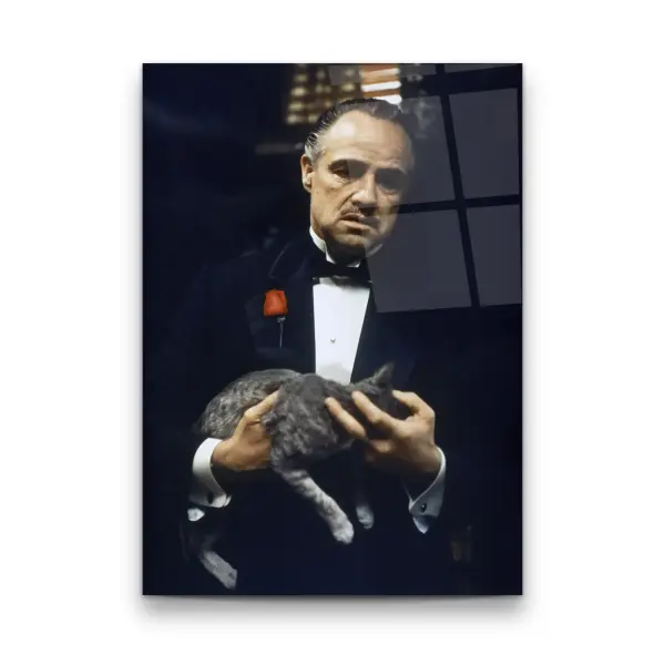 The Godfather - Rectangle Glass Art