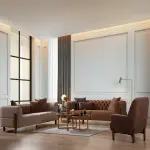 Cratos Wood Sofa Set (3+3+1+1)