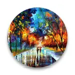 Spring Painted - Circle Glass Art