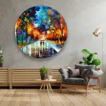 Spring Painted - Circle Glass Art