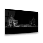 Chess 2 - Horizontal Glass Art