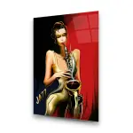 Jazz Music - Rectangle Glass Art
