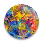 Color Mix Illustration - Circle Glass Art