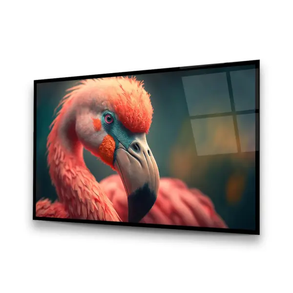 Flamingo - Horizontal Glass Art