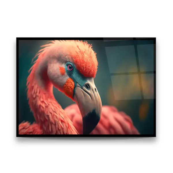 Flamingo - Horizontal Glass Art