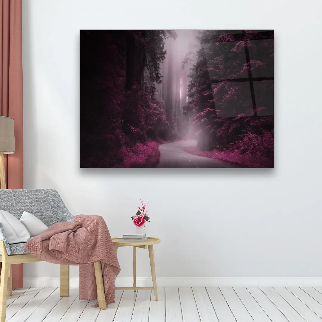 Purple Color of Nature - Horizontal Glass Art