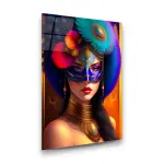 Masked Character - Rectangle Glass Art