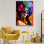 Masked Character - Rectangle Glass Art