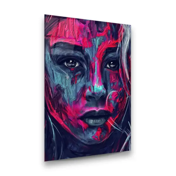 Painted Portrait - Rectangle Glass Art