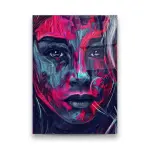 Painted Portrait - Rectangle Glass Art