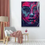 Painted Portrait - Rectangle Glass Art