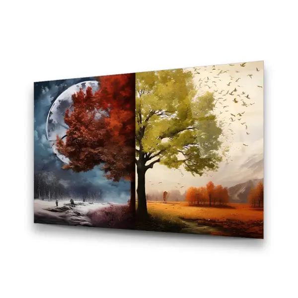 Darkness and Light - Horizontal Wall Glass Art