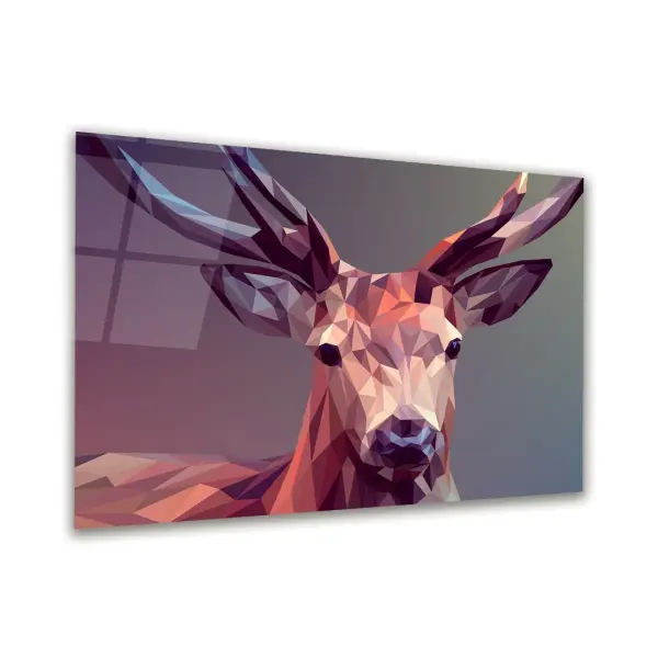 Porcelain Deer Work - Horizontal Glass Art