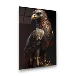 Armored Eagle - Rectangle Wall Glass Art